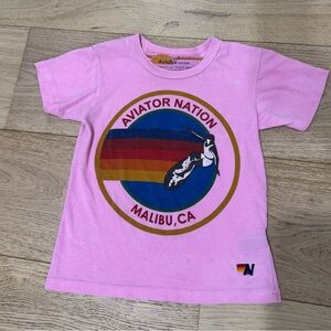 Aviator Nation Kids Pink Malibu Graphic Tee